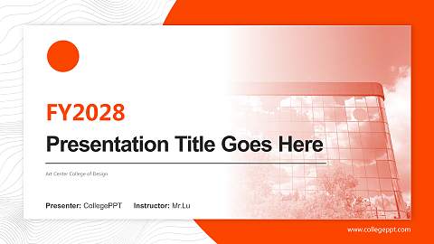 Art Center College of Design Academic Presentation/Research Findings Report PPT Template