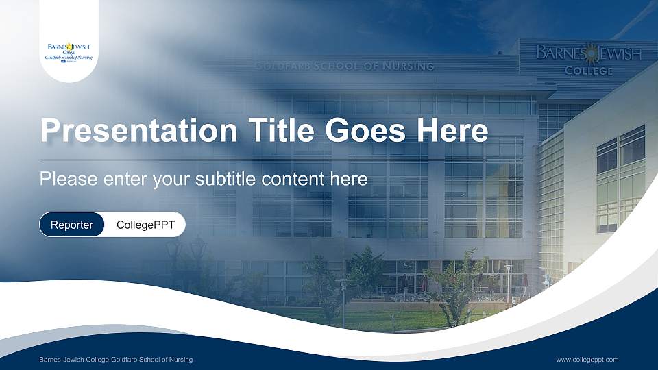 Barnes-Jewish College Goldfarb School of Nursing Lecture Sharing and Networking Event PPT Template16:9 ratio PPT effect preview image