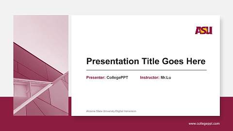 Arizona State University Digital Immersion General Purpose PPT Template