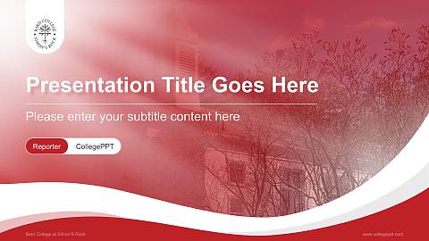 Bard College at Simon’S Rock Lecture Sharing and Networking Event PPT Template