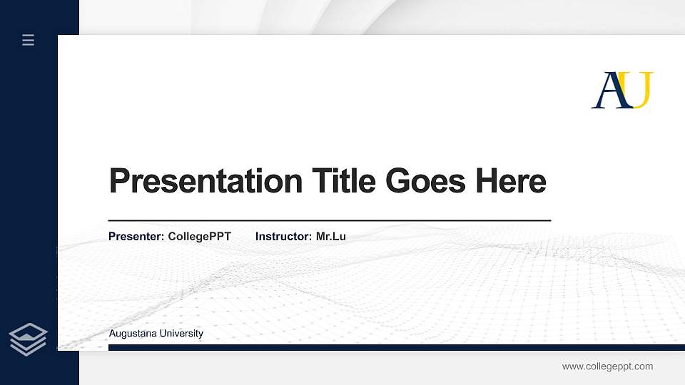 Augustana University Thesis Proposal/Graduation Defense PPT Template16:9 ratio PPT effect preview image
