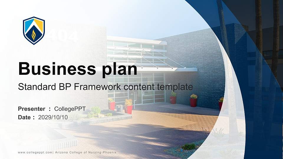 Arizona College of Nursing-Phoenix Competition/Entrepreneurship Contest PPT Template16:9 ratio PPT effect preview image