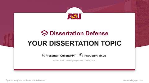 Arizona State University-Polytechnic Graduation Thesis Defense PPT Template