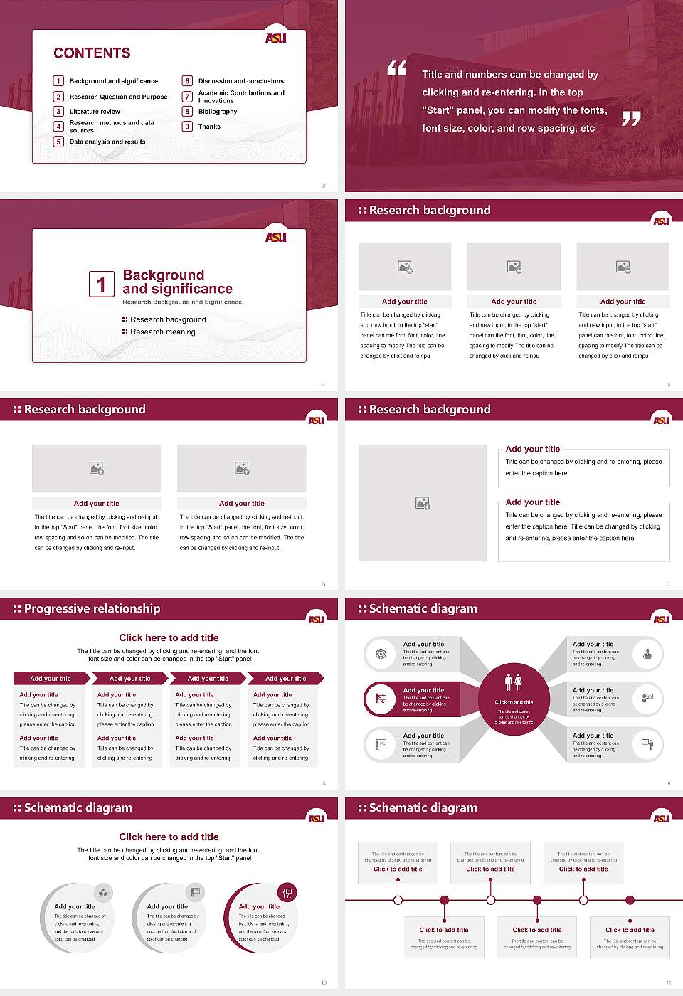 Arizona State University-Polytechnic Graduation Thesis Defense PPT Template16:9 ratio PPT effect preview image2