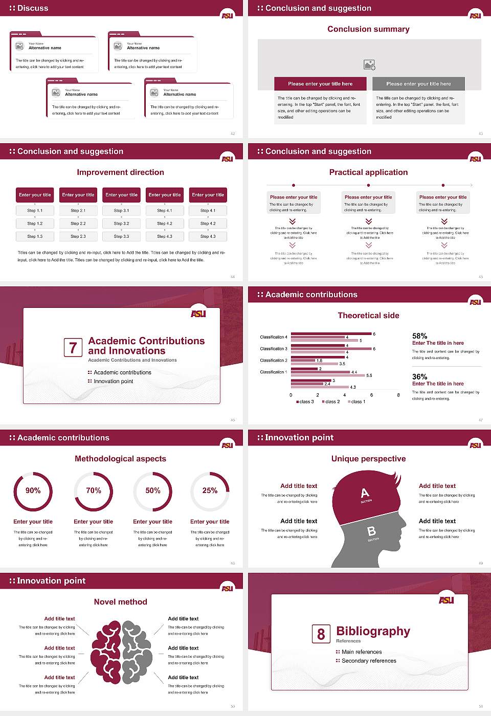 Arizona State University-Polytechnic Graduation Thesis Defense PPT Template16:9 ratio PPT effect preview image6