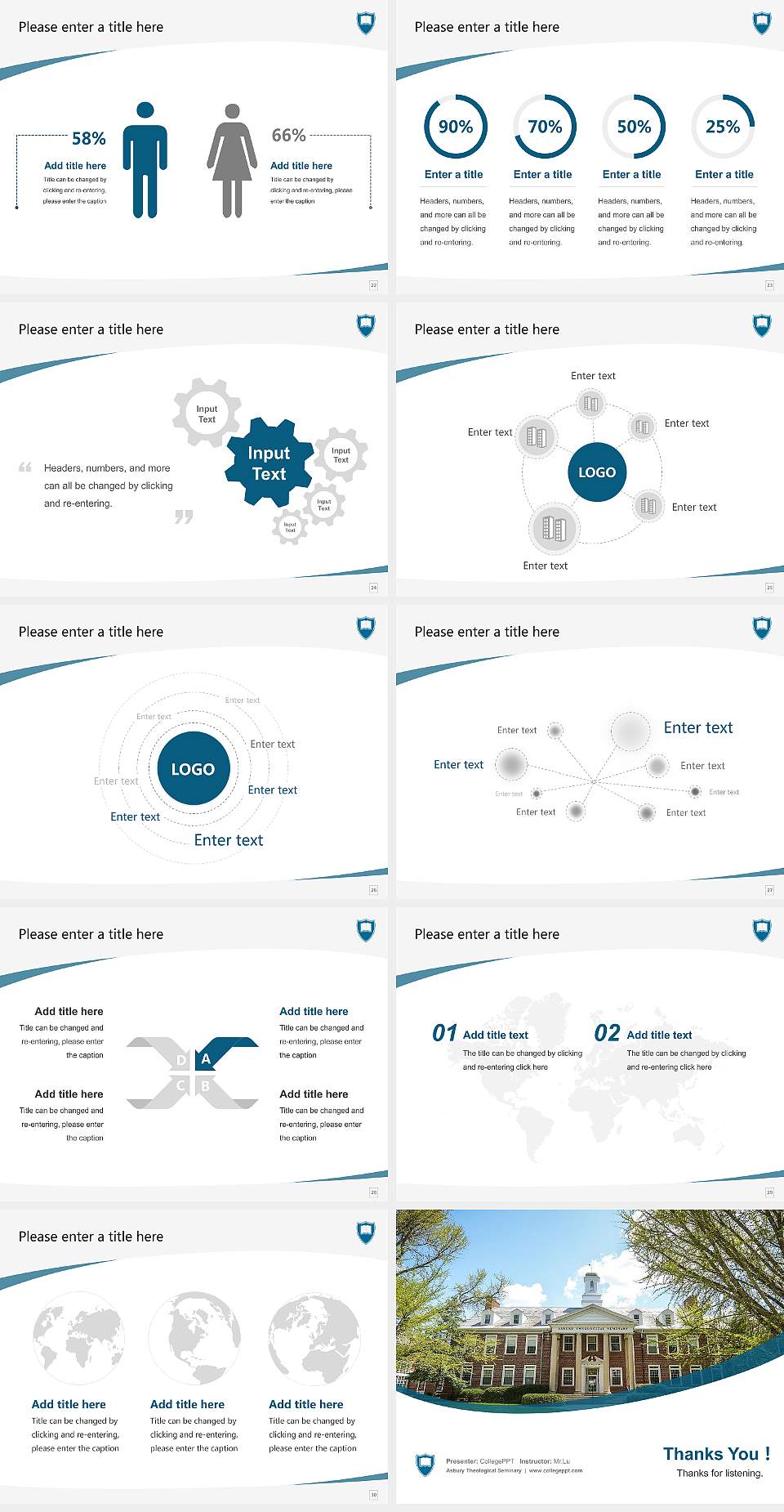 Asbury Theological Seminary Course/Courseware Creation PPT Template4:3 ratio PPT effect preview image4