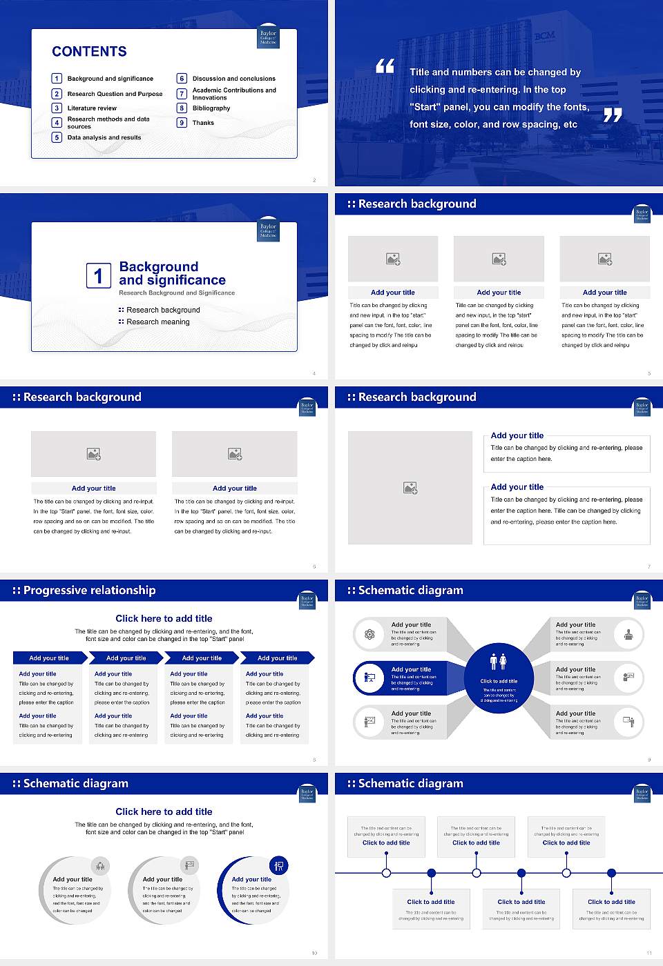 Baylor College of Medicine Graduation Thesis Defense PPT Template16:9 ratio PPT effect preview image2