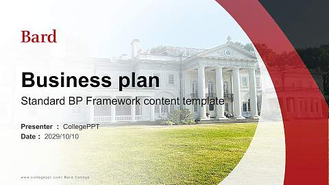 Bard College Competition/Entrepreneurship Contest PPT Template