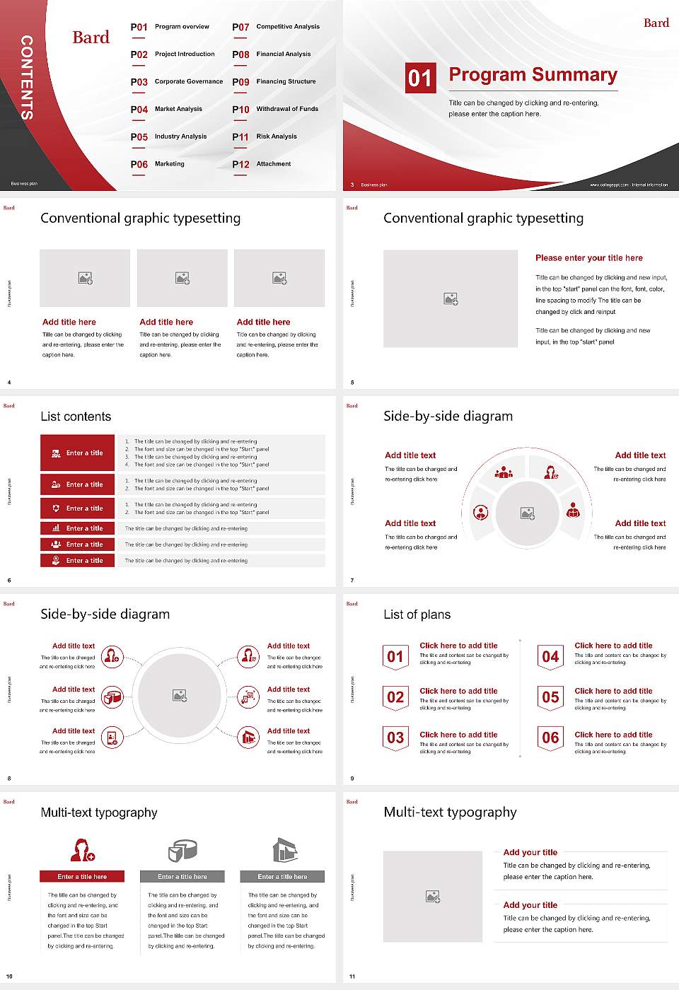 Bard College Competition/Entrepreneurship Contest PPT Template16:9 ratio PPT effect preview image2