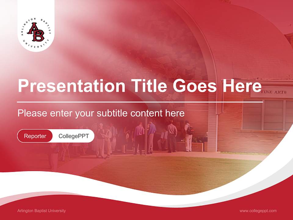 Arlington Baptist University Lecture Sharing and Networking Event PPT Template4:3 ratio PPT effect preview image4