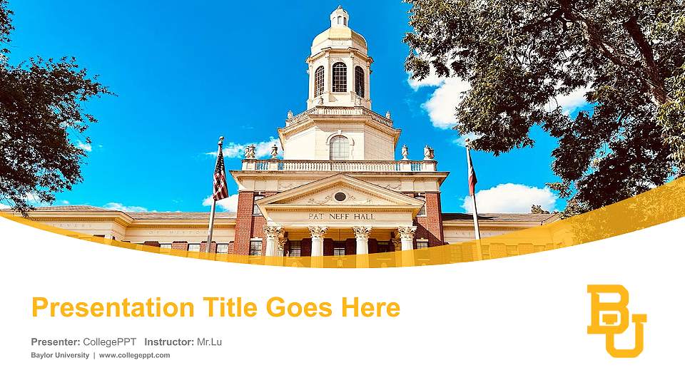 Baylor University Course/Courseware Creation PPT Template16:9 ratio PPT effect preview image