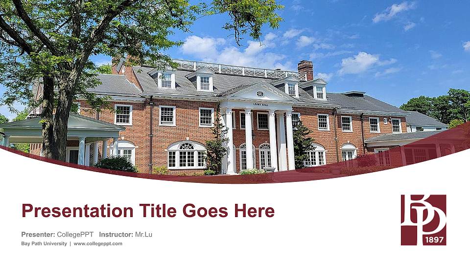 Bay Path University Course/Courseware Creation PPT Template16:9 ratio PPT effect preview image