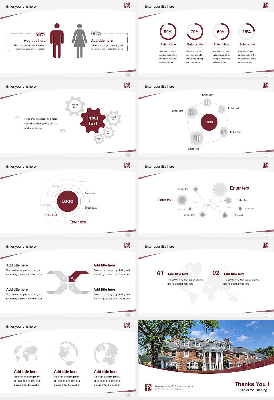 Bay Path University Course/Courseware Creation PPT Template16:9 ratio PPT effect preview image4