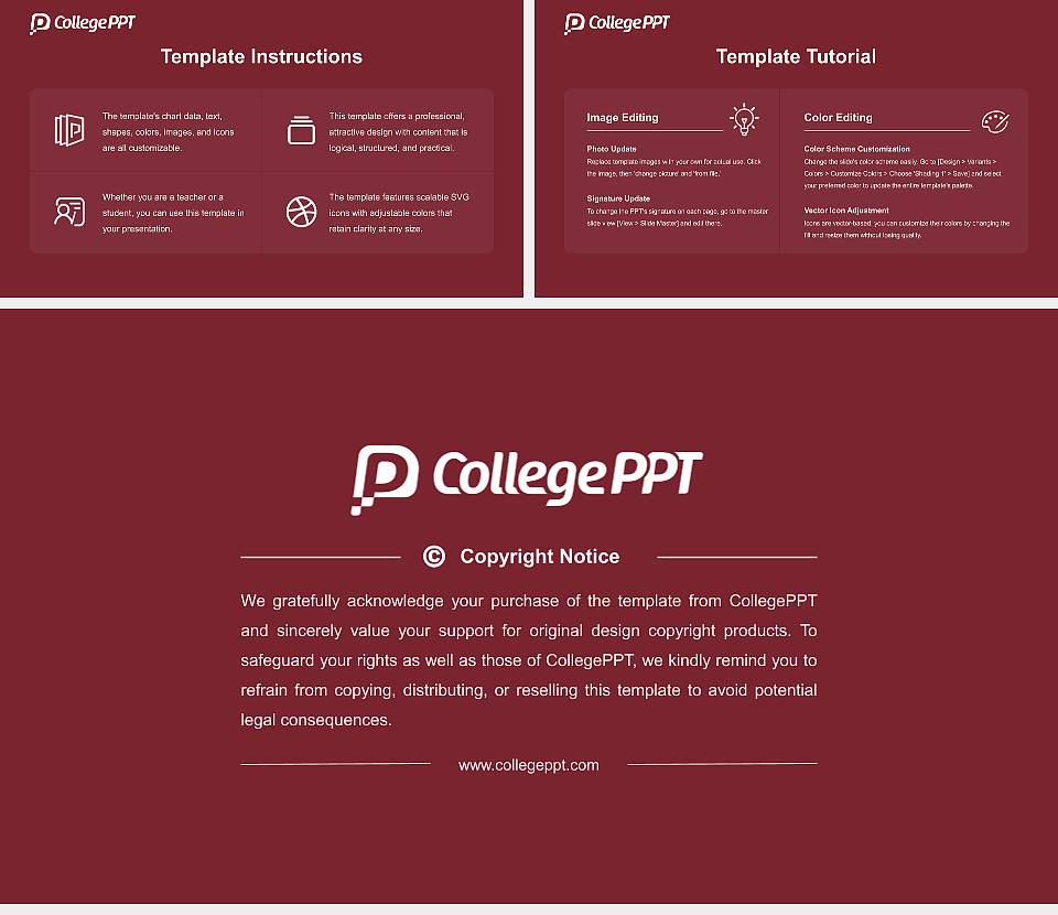 Bay Path University Course/Courseware Creation PPT Template16:9 ratio PPT effect preview image5