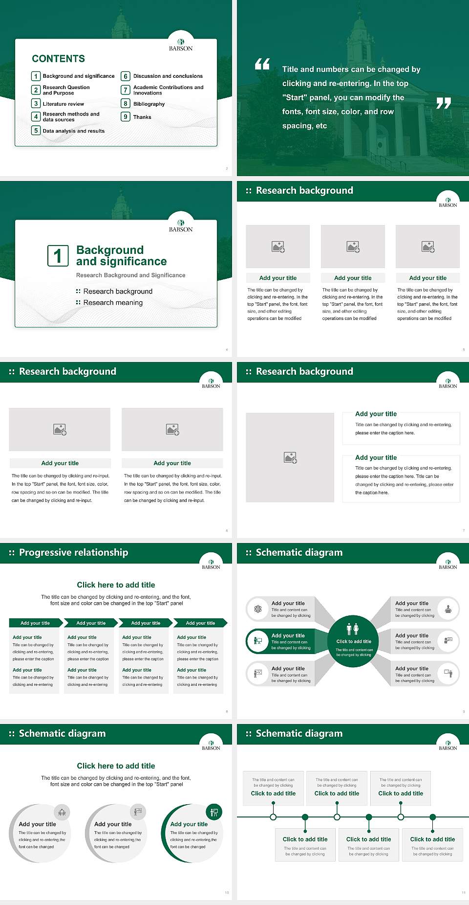 Babson College Graduation Thesis Defense PPT Template4:3 ratio PPT effect preview image2