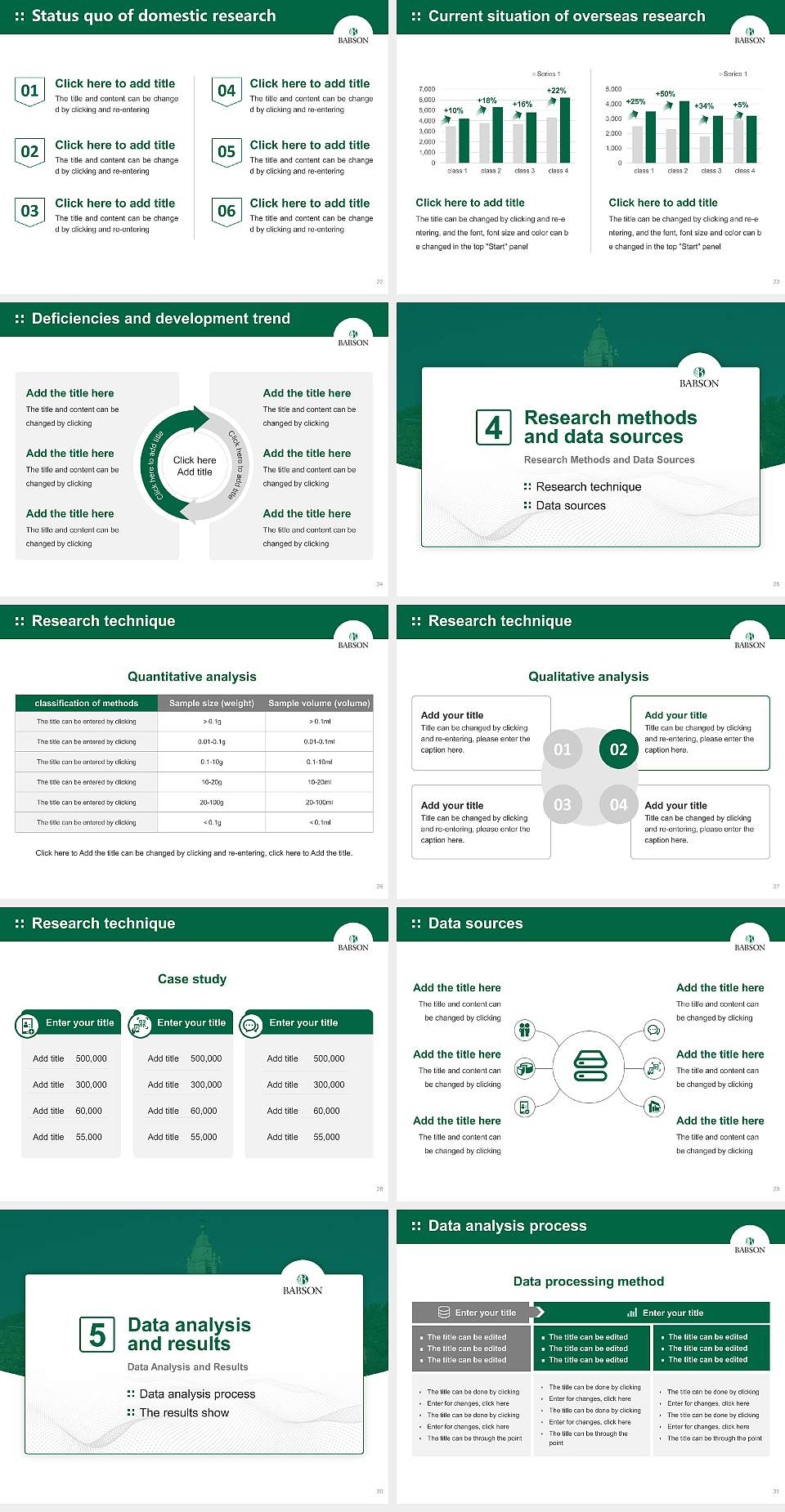 Babson College Graduation Thesis Defense PPT Template4:3 ratio PPT effect preview image4