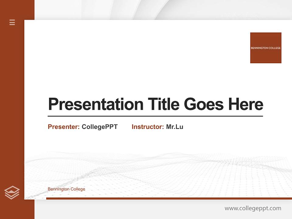 Bennington College Thesis Proposal/Graduation Defense PPT Template4:3 ratio PPT effect preview image5