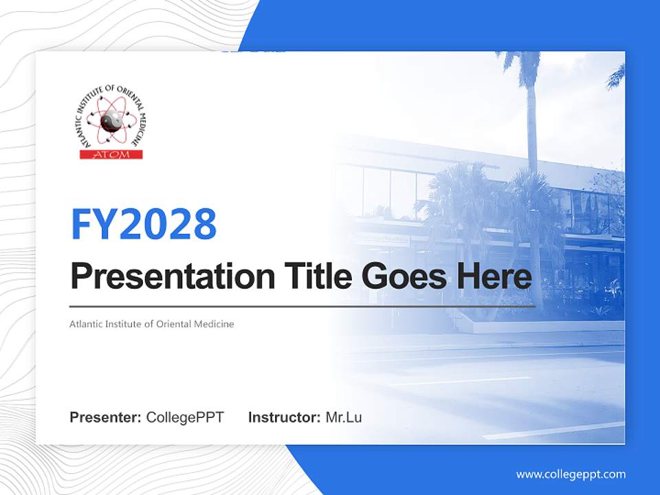 Atlantic Institute of Oriental Medicine Academic Presentation/Research Findings Report PPT Template4:3 ratio PPT effect preview image5