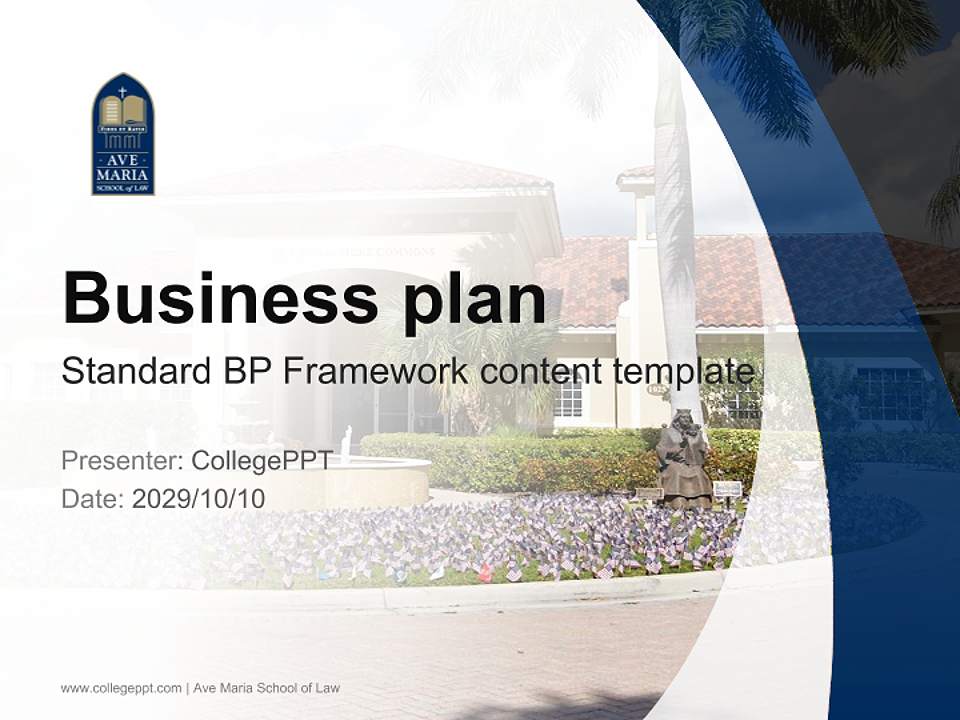 Ave Maria School of Law Competition/Entrepreneurship Contest PPT Template4:3 ratio PPT effect preview image9