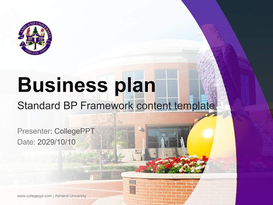 Ashland University Competition/Entrepreneurship Contest PPT Template4:3 ratio PPT effect preview image9