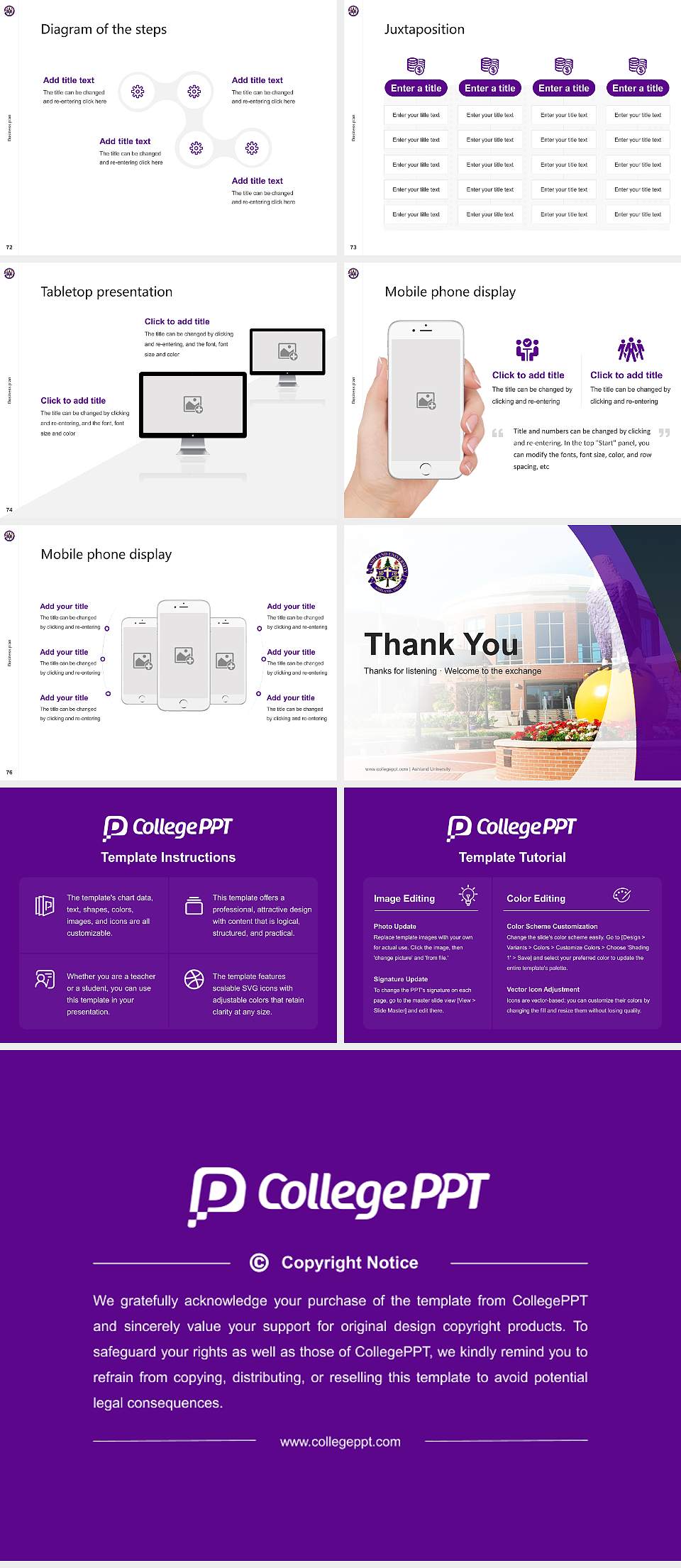 Ashland University Competition/Entrepreneurship Contest PPT Template4:3 ratio PPT effect preview image9