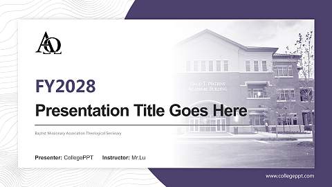 Baptist Missionary Association Theological Seminary Academic Presentation/Research Findings Report PPT Template