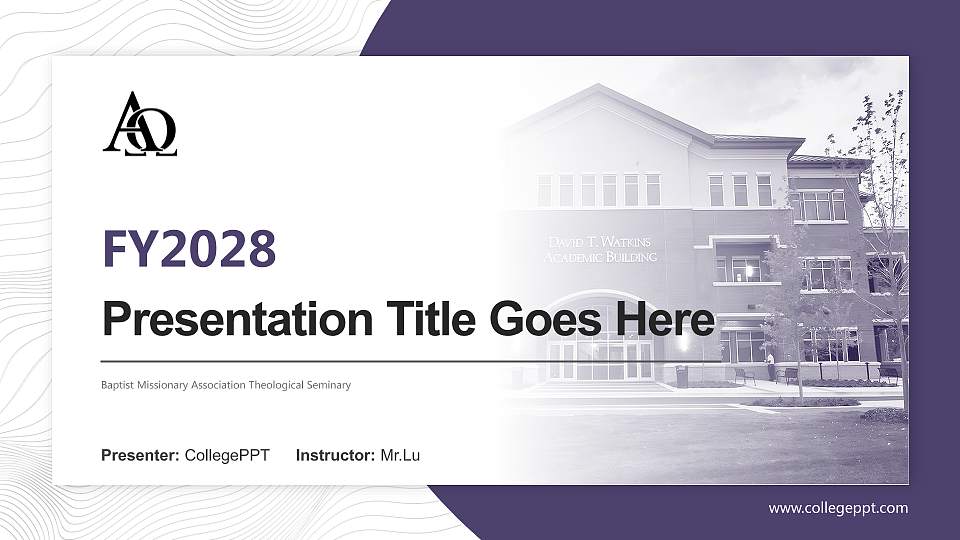 Baptist Missionary Association Theological Seminary Academic Presentation/Research Findings Report PPT Template16:9 ratio PPT effect preview image