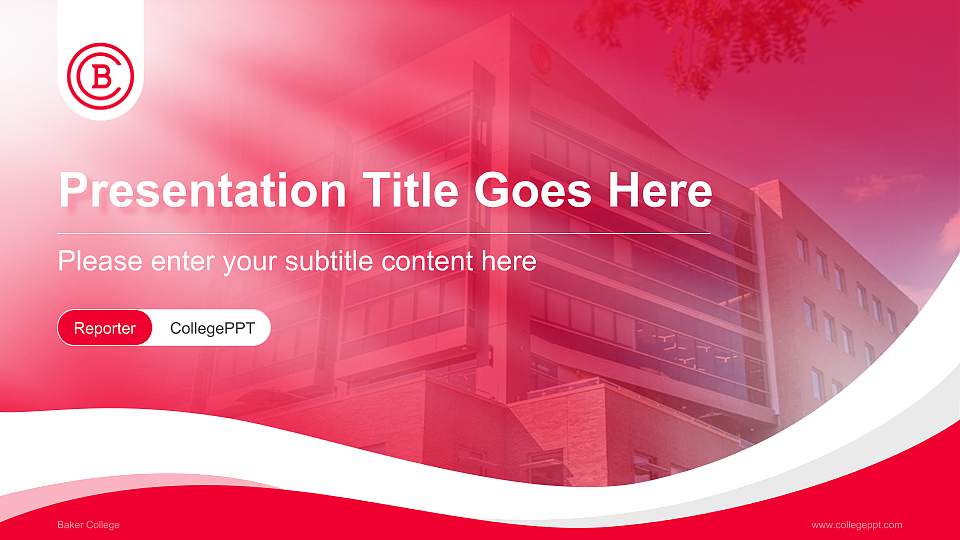 Baker College Lecture Sharing and Networking Event PPT Template16:9 ratio PPT effect preview image