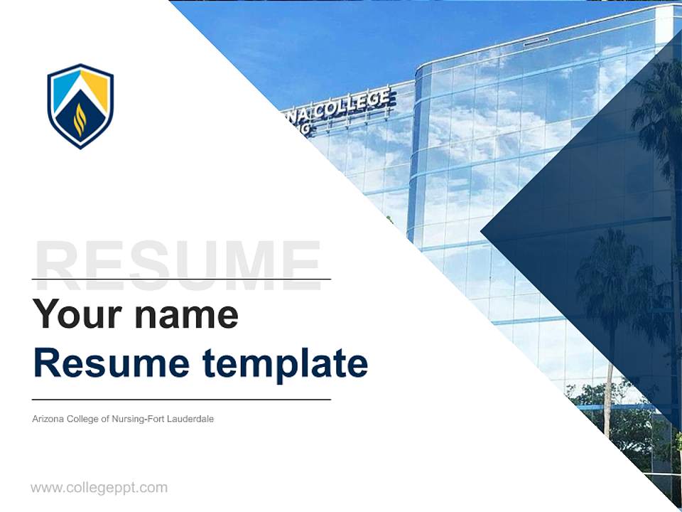 Arizona College of Nursing-Fort Lauderdale Resume PPT Template4:3 ratio PPT effect preview image5