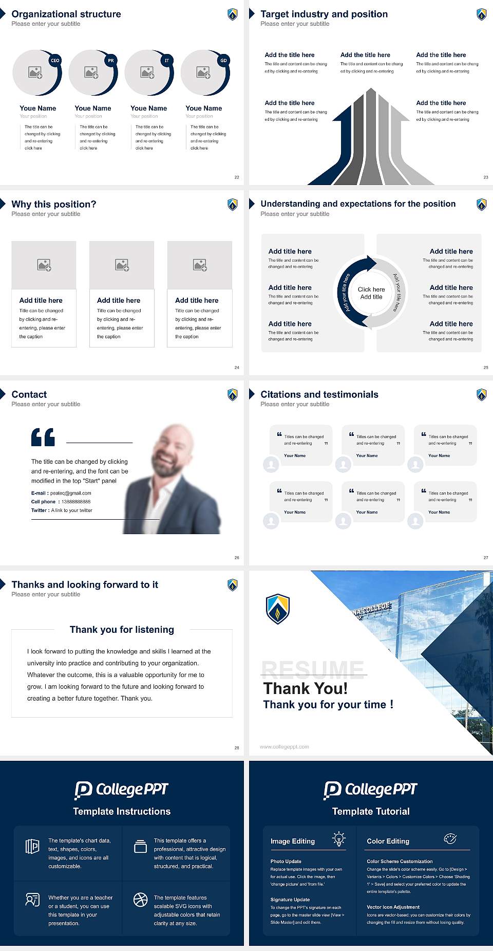 Arizona College of Nursing-Fort Lauderdale Resume PPT Template4:3 ratio PPT effect preview image4