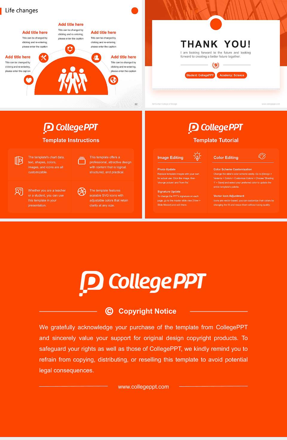 Art Center College of Design National Scholarship Defense PPT Template4:3 ratio PPT effect preview image4