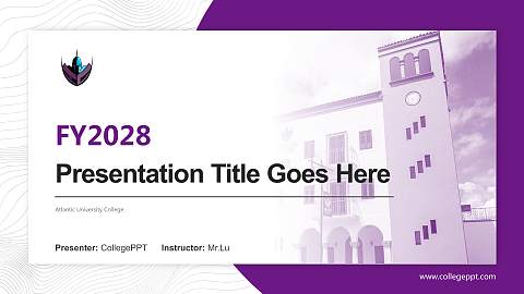Atlantic University College Academic Presentation/Research Findings Report PPT Template