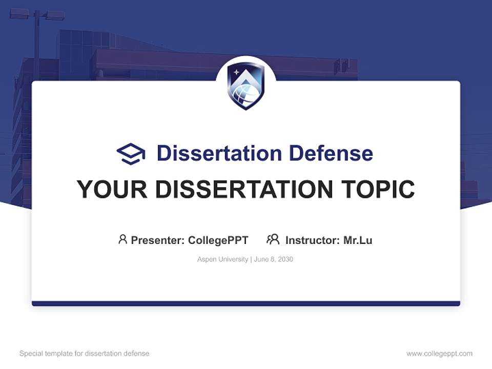 Aspen University Graduation Thesis Defense PPT Template4:3 ratio PPT effect preview image7