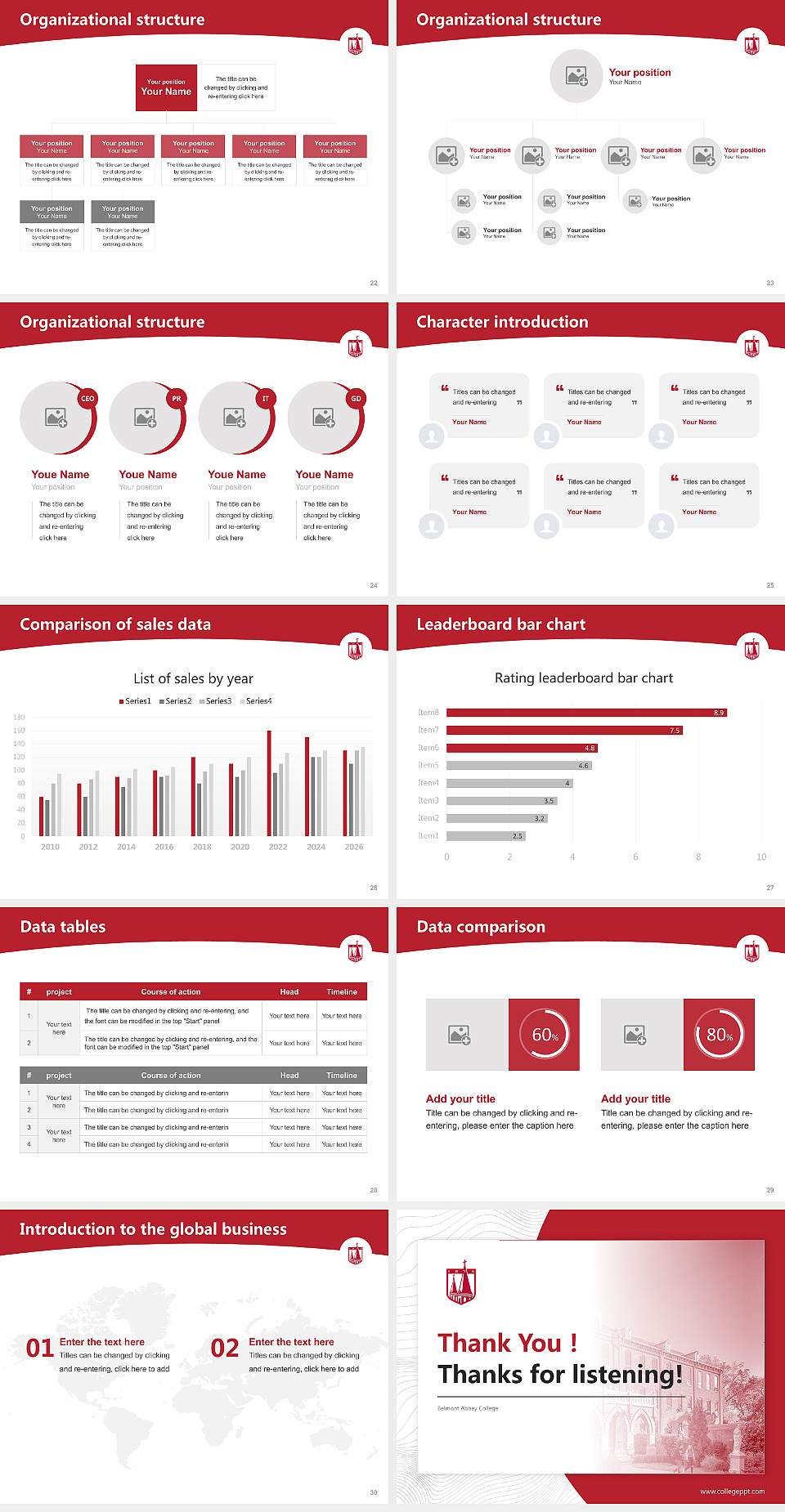 Belmont Abbey College Academic Presentation/Research Findings Report PPT Template4:3 ratio PPT effect preview image4