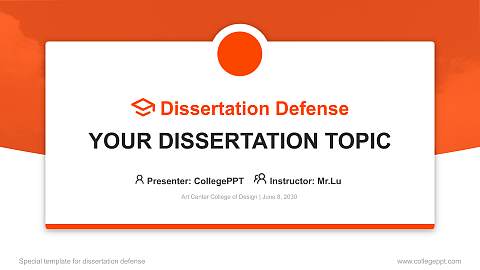 Art Center College of Design Graduation Thesis Defense PPT Template