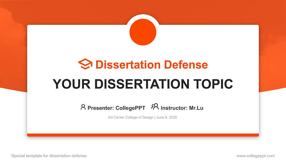 Art Center College of Design Graduation Thesis Defense PPT Template16:9 ratio PPT effect preview image