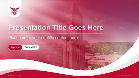Ball State University Lecture Sharing and Networking Event PPT Template