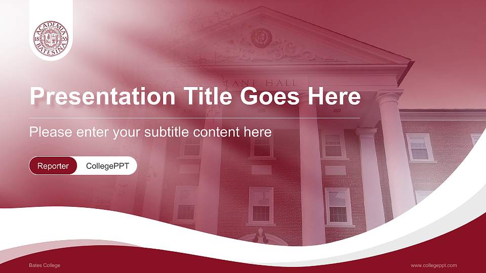 Bates College Lecture Sharing and Networking Event PPT Template16:9 ratio PPT effect preview image