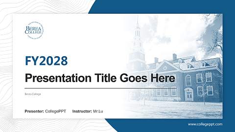 Berea College Academic Presentation/Research Findings Report PPT Template