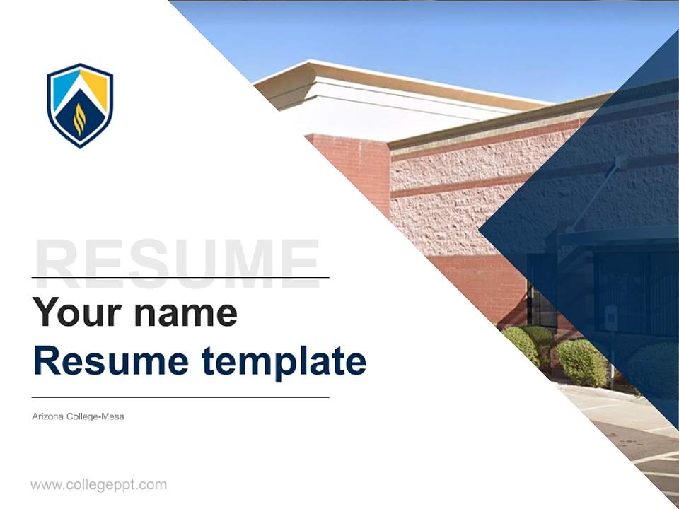 Arizona College-Mesa Resume PPT Template4:3 ratio PPT effect preview image5