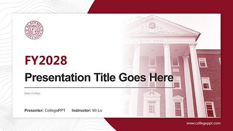 Bates College Academic Presentation/Research Findings Report PPT Template