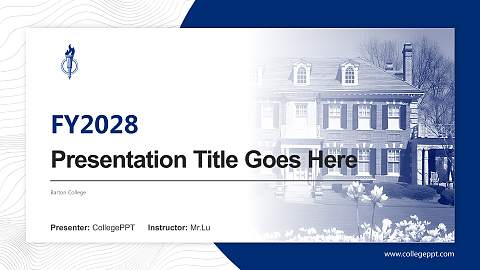 Barton College Academic Presentation/Research Findings Report PPT Template