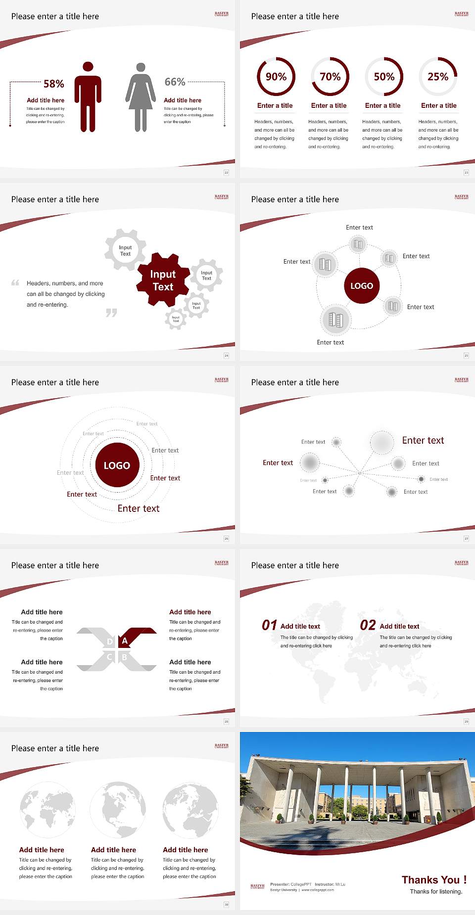 Bastyr University Course/Courseware Creation PPT Template4:3 ratio PPT effect preview image4