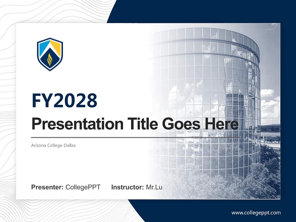 Arizona College-Dallas Academic Presentation/Research Findings Report PPT Template4:3 ratio PPT effect preview image5