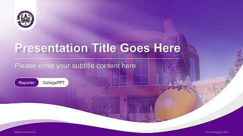 Ashland University Lecture Sharing and Networking Event PPT Template