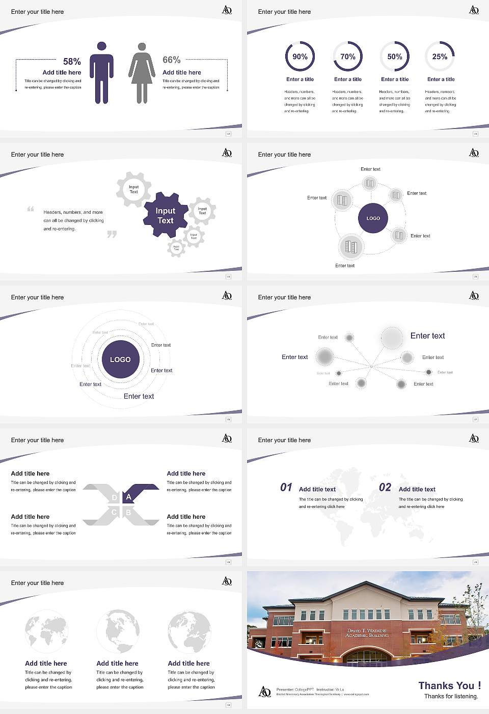 Baptist Missionary Association Theological Seminary Course/Courseware Creation PPT Template16:9 ratio PPT effect preview image4