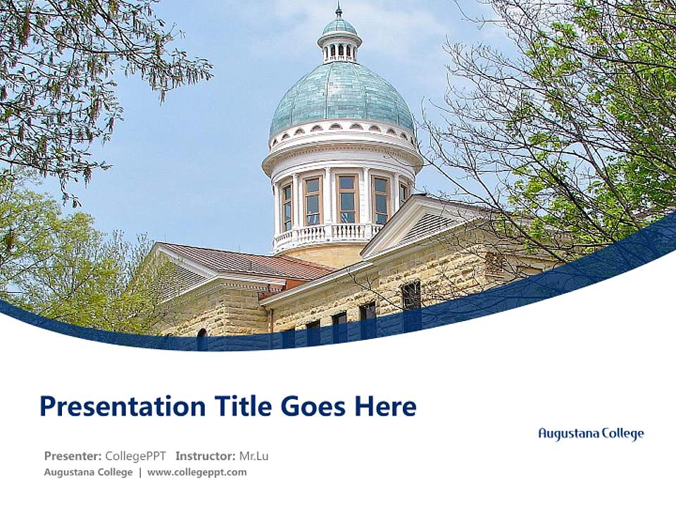 Augustana College Course/Courseware Creation PPT Template4:3 ratio PPT effect preview image5