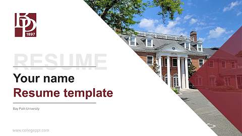 Bay Path University Resume PPT Template