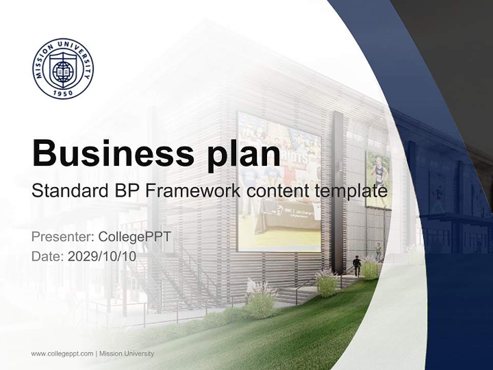 Mission University Competition/Entrepreneurship Contest PPT Template4:3 ratio PPT effect preview image9
