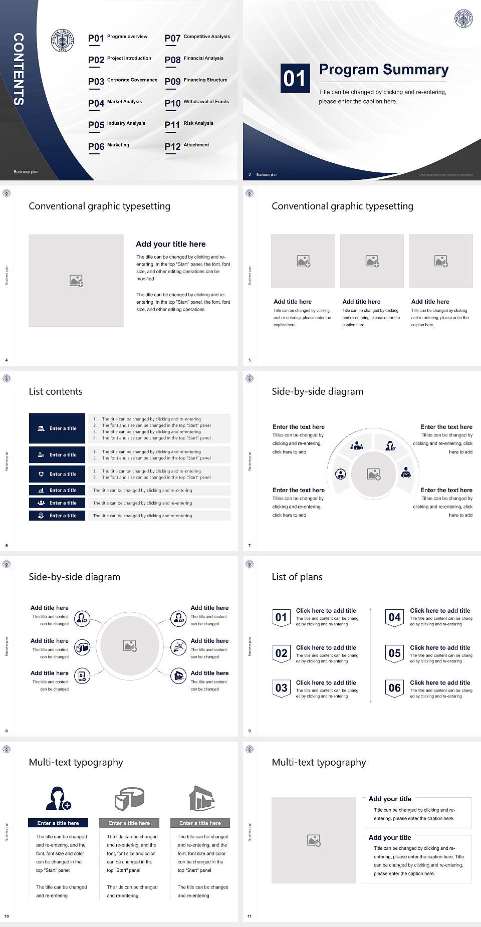 Mission University Competition/Entrepreneurship Contest PPT Template4:3 ratio PPT effect preview image2